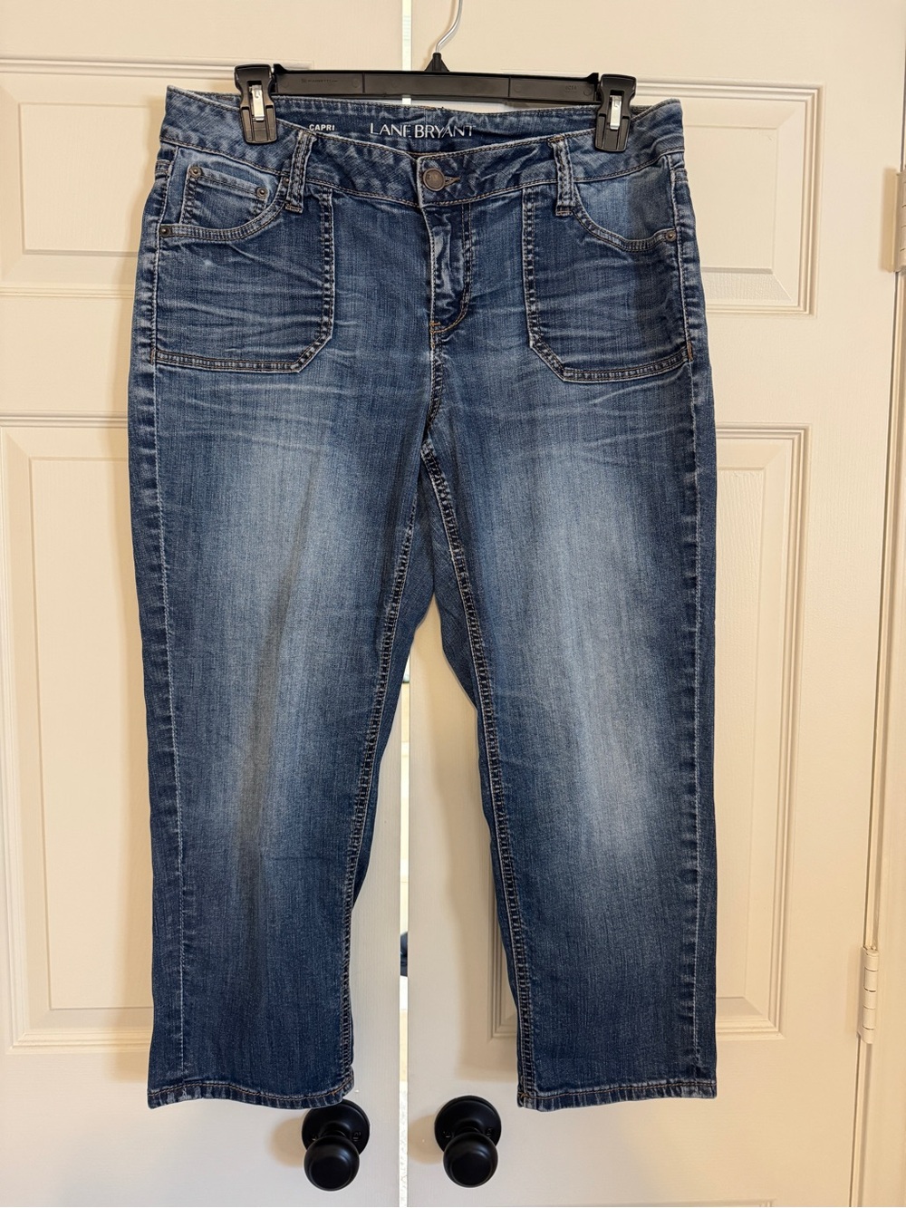 Lane Bryant Dark Washed Blue Capri Jeans